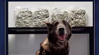 Perro policía DANCO detecta dos kilos de droga en paquetería de Campeche