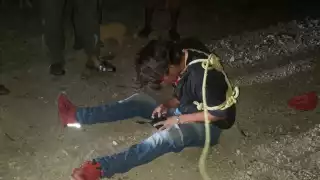 Los vecinos de Champotón amarraron al hombre para ser entregado a las autoridades