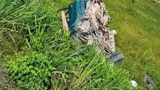 Sin víctimas mortales en choque frontal sobre la carretera estatal