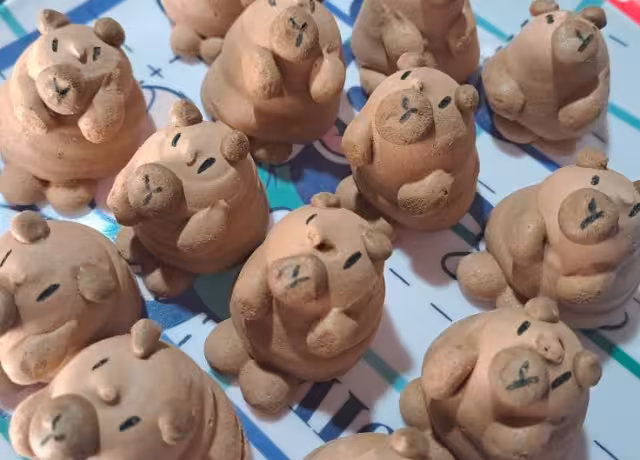 Cada merengue de capibara se vende en 10 pesos