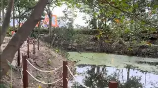 A unos metros del estacionamiento del super, está el famoso "ojo de agua"