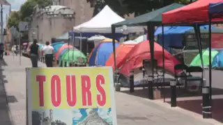 Ante los plantones, los turistas evitan visitar el Centro Histórico de Mérida