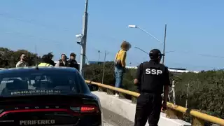 Una mujer intentó atentar contra su vida desde lo alto del paso a desnivel