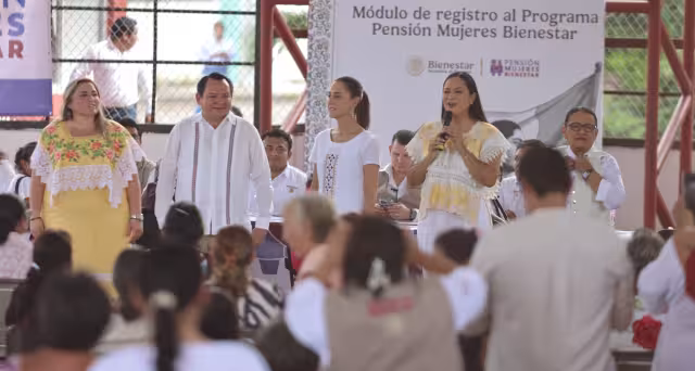 Este domingo se realizaron las inscripciones a la Pensión Bienestar en Conkal