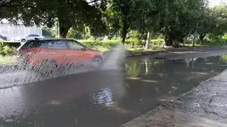 Pese a las pequeñas lluvias, algunas calles sufrieron encharcamientos