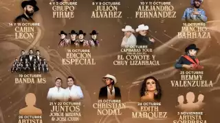 ¿Cuándo estará tu artista favorito en las Fiestas de Octubre?