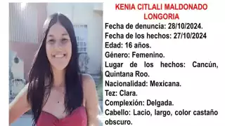 FGE acciona alerta AMBER por la menor Kenia Citlali Maldonado Longoria.