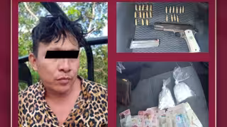 Capturan en Seybaplaya a sujeto armado; llevaba presunta droga y dinero en efectivo
