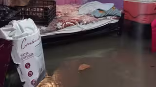 Las intensas lluvias provocaron inundaciones en viviendas de zonas bajas de Bacalar