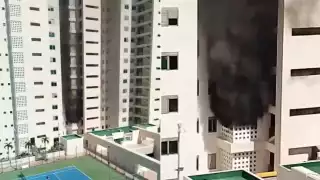 Incendio en departamentos de Puerto Cancún moviliza a cuerpos de emergencia: VIDEO