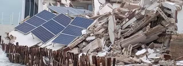 La casa se encontraba sin ocupantes debido a la amenaza de Milton