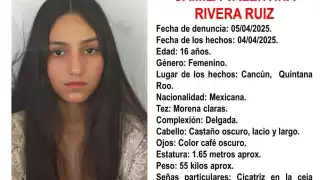 Emiten ficha de búsqueda de menor de 16 años en Cancún, Q. Roo podría ser víctima de la Privación de la Libertad Personal