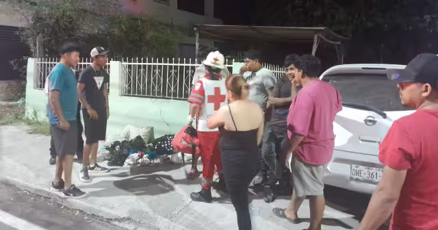 El joven fue trasladado al hospital