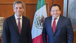 Díaz Mena se reunió con el secretario de Hacienda, Édgar Zamora