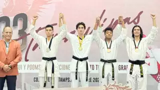 Atletas cancunenses de taekwando  “cosechan" cinco medallas en  competencia en Tamaulipas