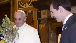 Leonel Messi conoció al Papa Francisco en 2013