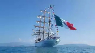 El Buque Escuela Cuauhtémoc se estrelló contra el Puente de Brooklyn.