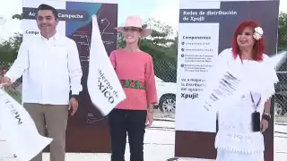 Claudia Sheinbaum arranca el Acuaférico de Campeche en Chiná