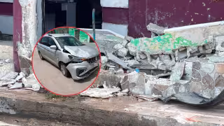 Camioneta se estrella contra vivienda tras quedarse sin frenos en Campeche