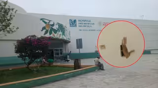 Se amplía enorme agujero en techo de hospital de Campeche