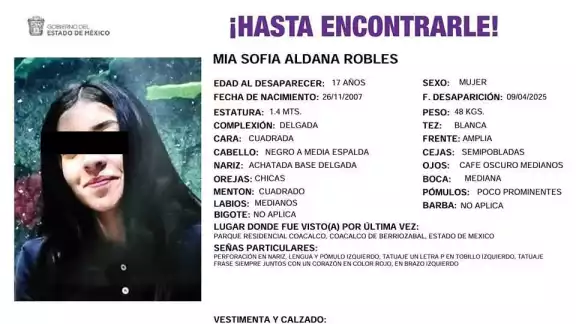 Dos menores reportadas como desaparecidas en Coacalco no han sido localizadas