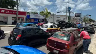 Repavimentación en la gobernadores deja gran caos vehicular en Campeche 