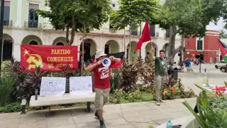 Protestas por el retiro de estatuas de Fidel Castro y el Che Guevara llegan a Mérida    