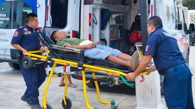 Paramédicos de la SSP se encargaron de trasladarlo al hospital San Carlos de Tizimín