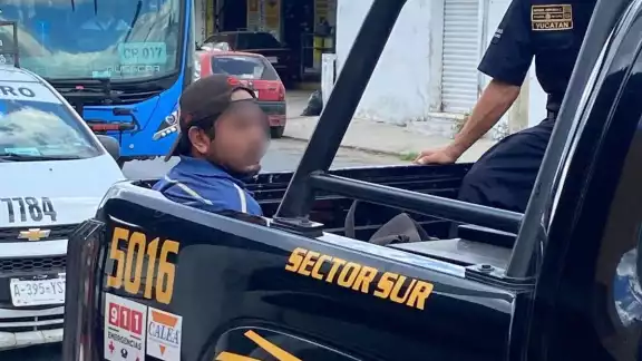 El hombre fue detenido por elementos de la SSP Yucatán El hombre fue detenido por elementos de la SSP Yucatán