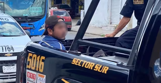 El hombre fue detenido por elementos de la SSP Yucatán