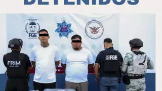 Los detenidos fueron identificaos como Ángel “N”, de 26 años, y Jenrry “N”, de 31