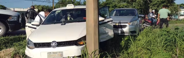 Ambos conductores turnaron el choque con sus seguros