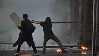 La manifestación se salió de control; se registran brotes de violencia.