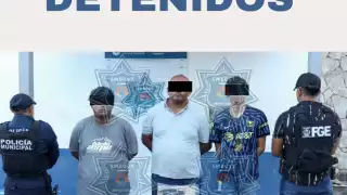 os detenidos fueron identificados como Brayan “N”, Jesús “N” y Alexis “N”