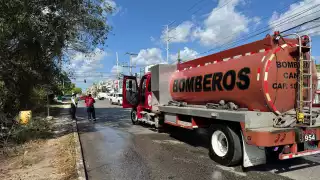 Se presume que el incendio fue provocado, al encontrarse llantas quemadas
