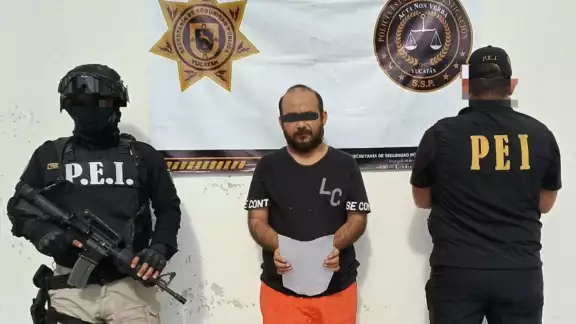 Agentes de la PEI y la SSP de Yucatán detuvieron a Javier Juventino L. P. por abuso sexual equiparado