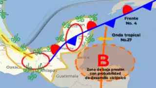 Las lluvias torrenciales afectarán el sureste de México este 18 de octubre.