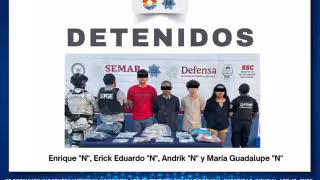 Los detenidos fueron presentados por las autoridades.