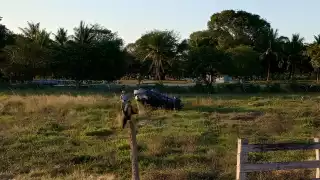 Conductor sufre golpes en el rostro tras accidente en la carretera Escárcega – Candelaria