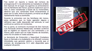 Policía de Campeche desmiente supuesto secuestro en Escárcega 