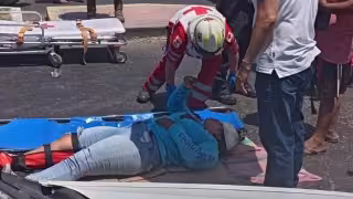Accidente en Champotón deja a motorista con lesiones