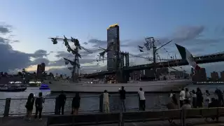 Así quedó el Buque tras la colosión