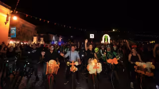 Más de 3 mil ciclistas participaron en la Rodada de las Ánimas 2026 en Mérida