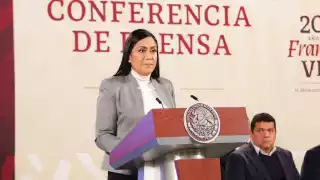 Ariadna Montiel Reyes, secretaria de Bienestar en conferencia de prensa