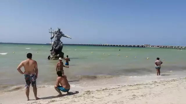 La estatua de Poseidón en Progreso fue amenazada con ser derribada