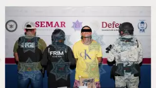 Rubén David "N" fue presentado por las autoridades.