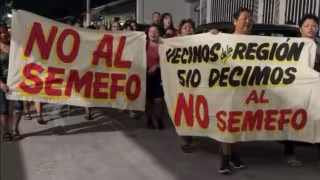 Habitantes de la Supermanzana 510 en Cancún protestan por la construcción del nuevo SEMEFO
