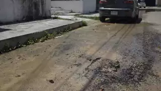 Fuga de agua potable causa encharcamientos en Chuburná de Hidalgo en Mérida