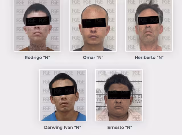 Cinco hombres enfrentan proceso por narcomenudeo en Playa del Carmen y Cozumel