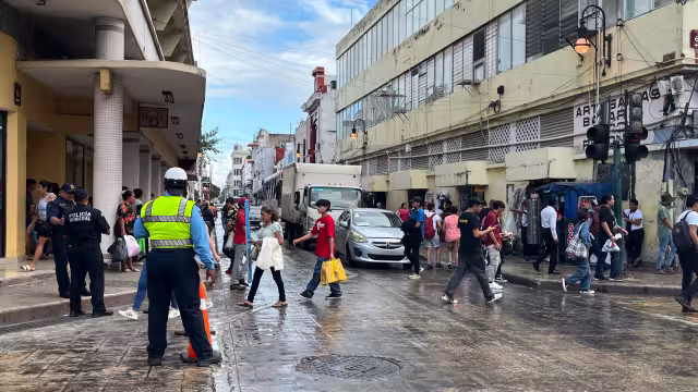 Las lluvias fueron ligeras en el Centro de Mérida